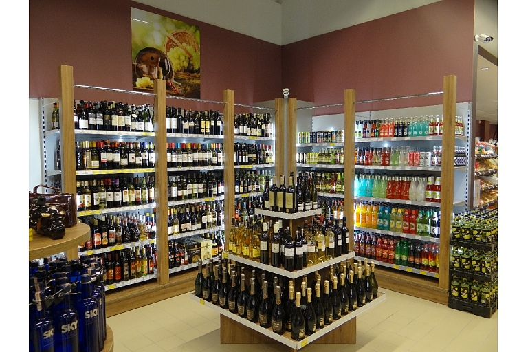 Alcohol shelves