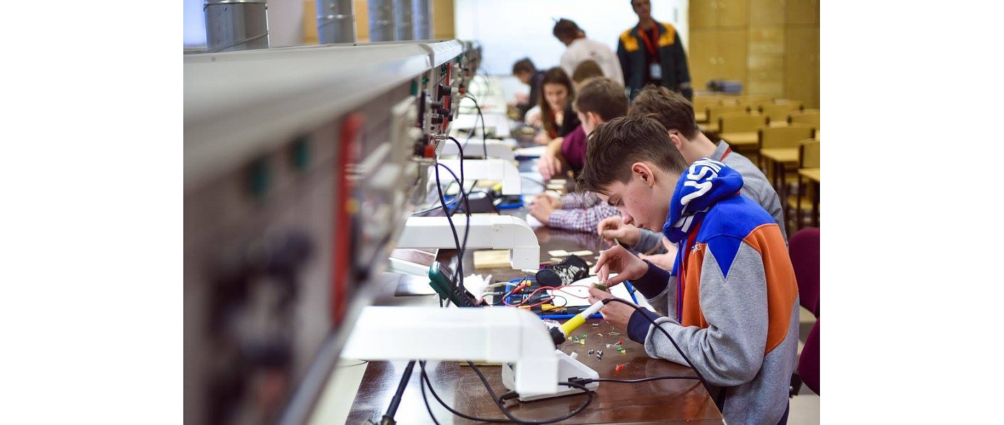 Electronics, soldering training Riga Technical College