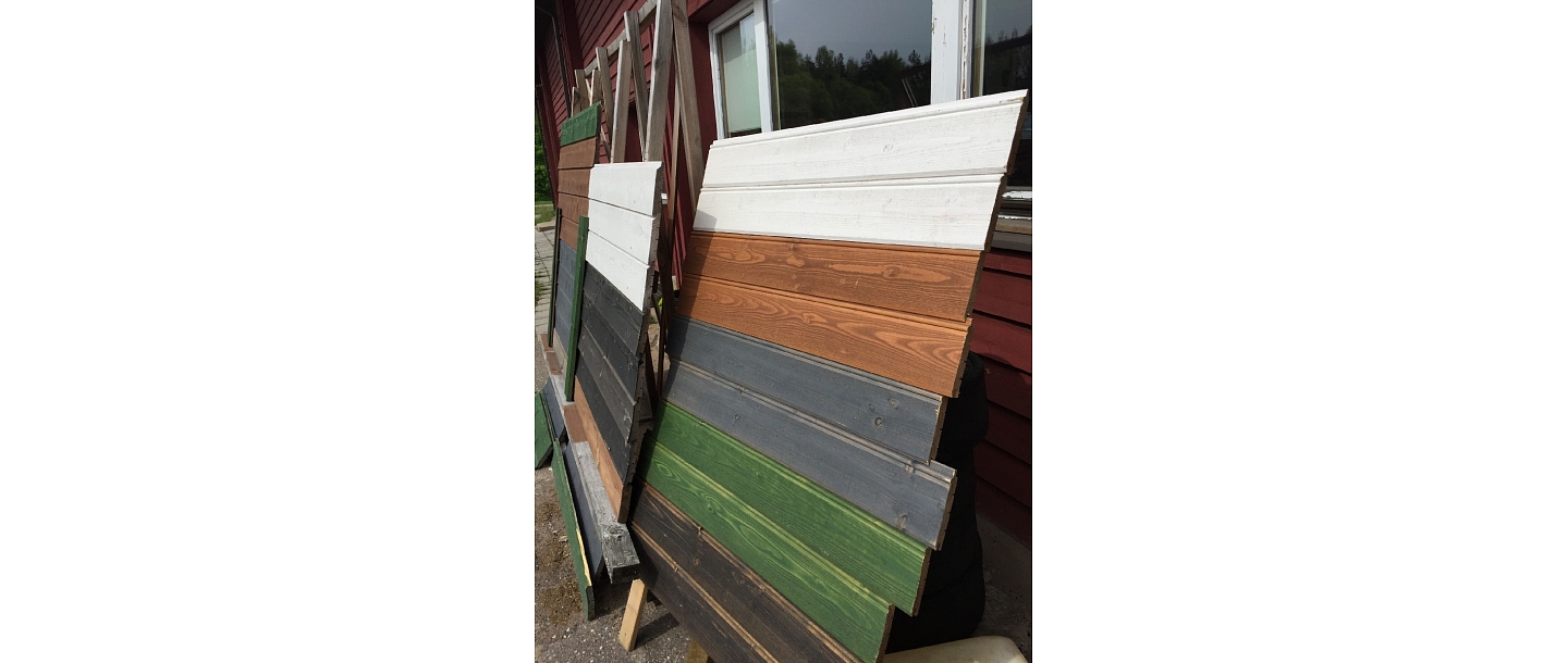 Painted timber