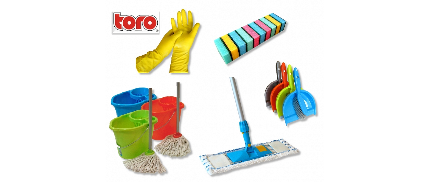 Sponges, rubber gloves