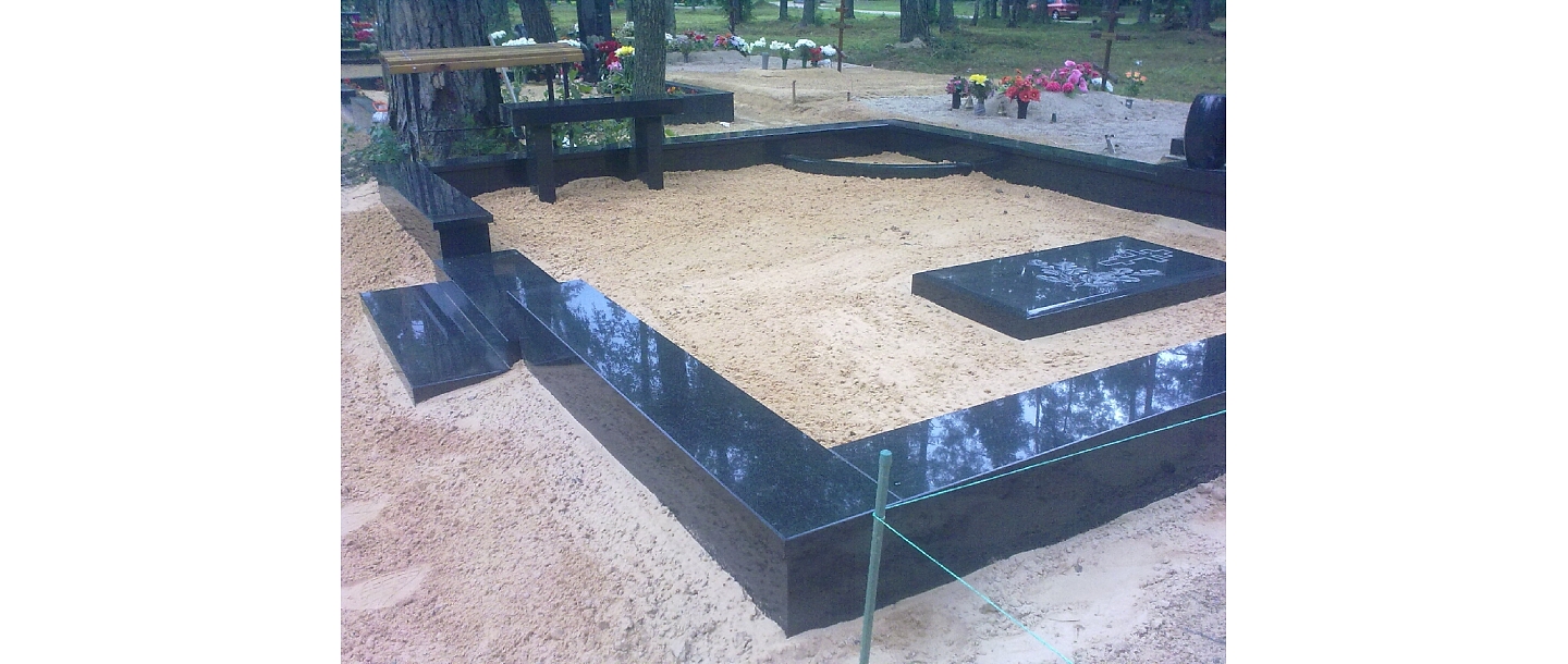 Granite grave curbs