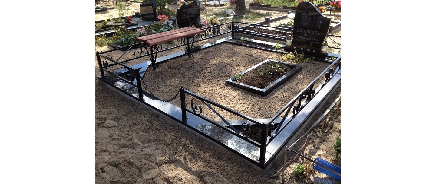 Original metal grave fences