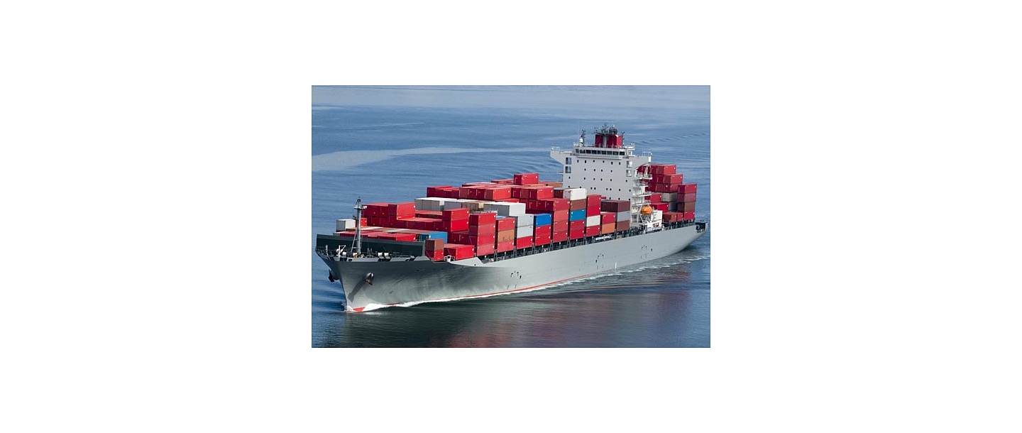 Maritime transport. Container cargo transport