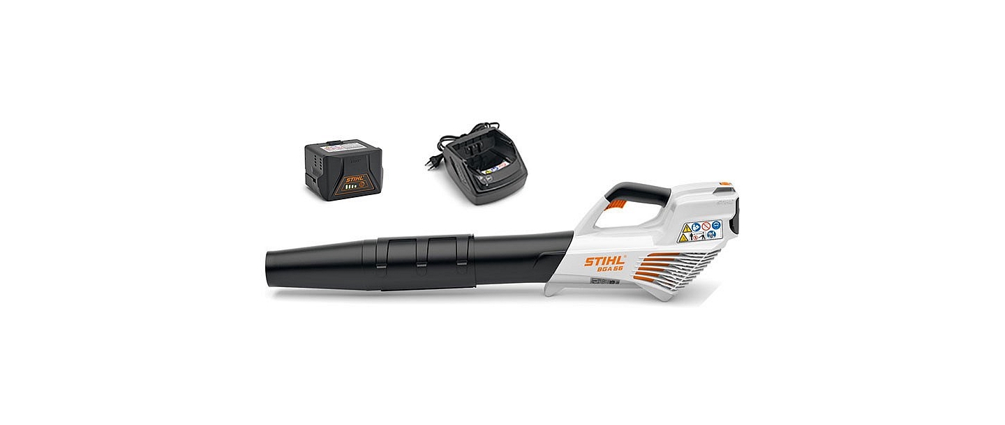 STIHL BGA 56 with battery AK 20 and charger AL 101