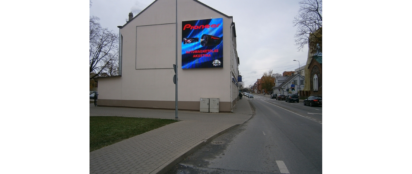 Outdoor advertising in Valmiera