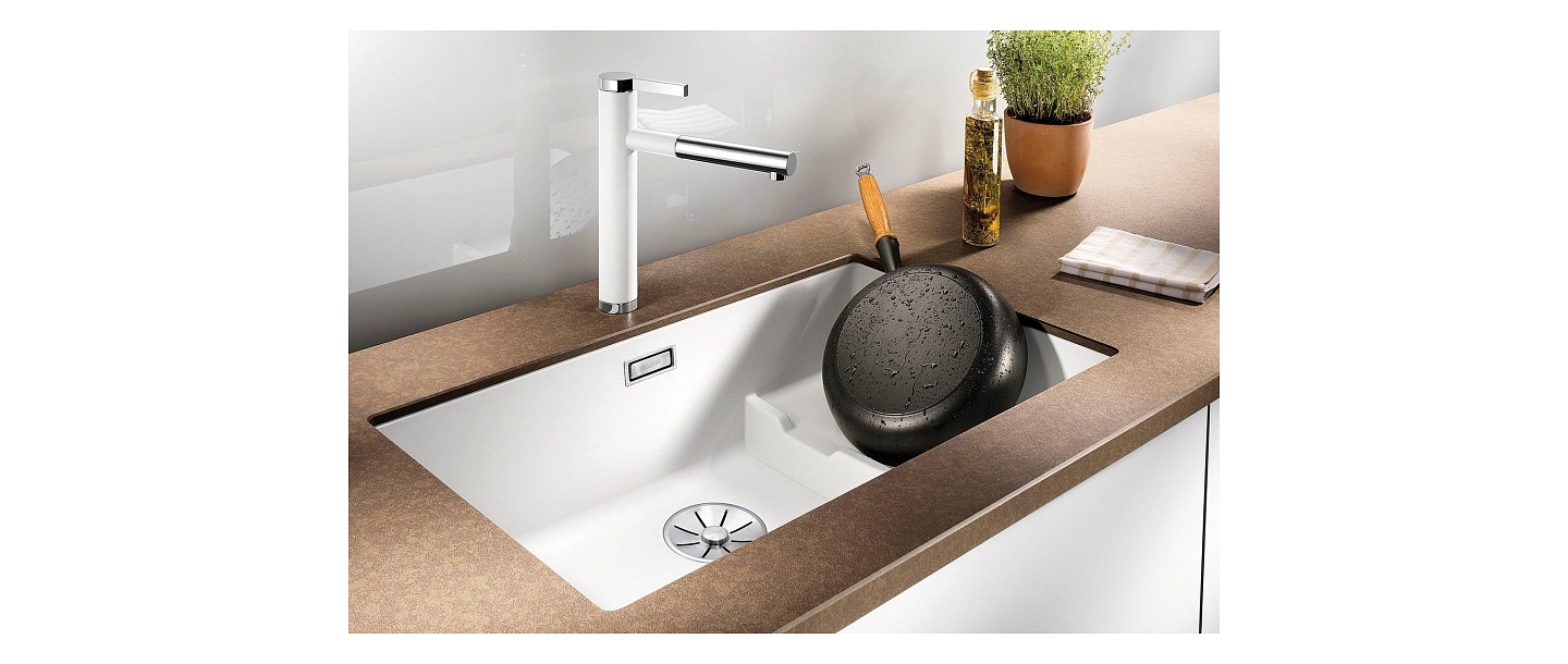 BLANCO faucet, BLANCO LINEE, INFINO strainer, INFINO, SILGRANIT, stone mass sink, granite sink, sink, BLANCO SUBLINE