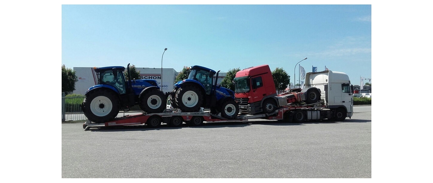 Lauksaimniecības tehnikas transportēšana