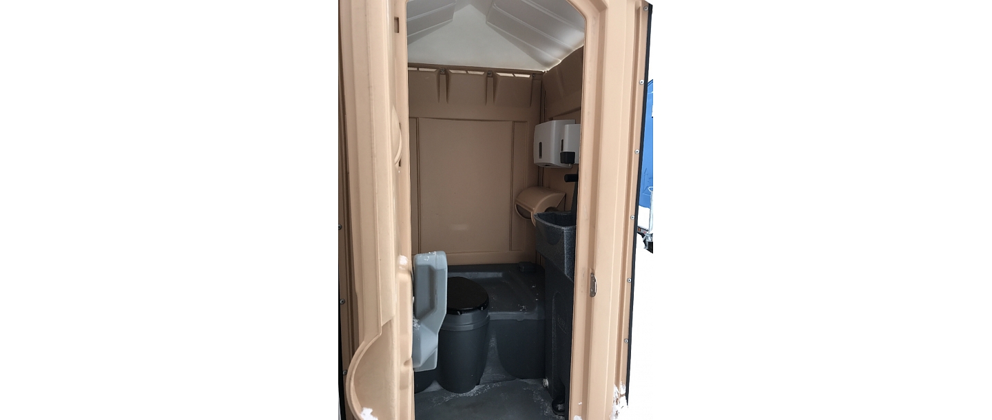 Biotoilet cabin with sink