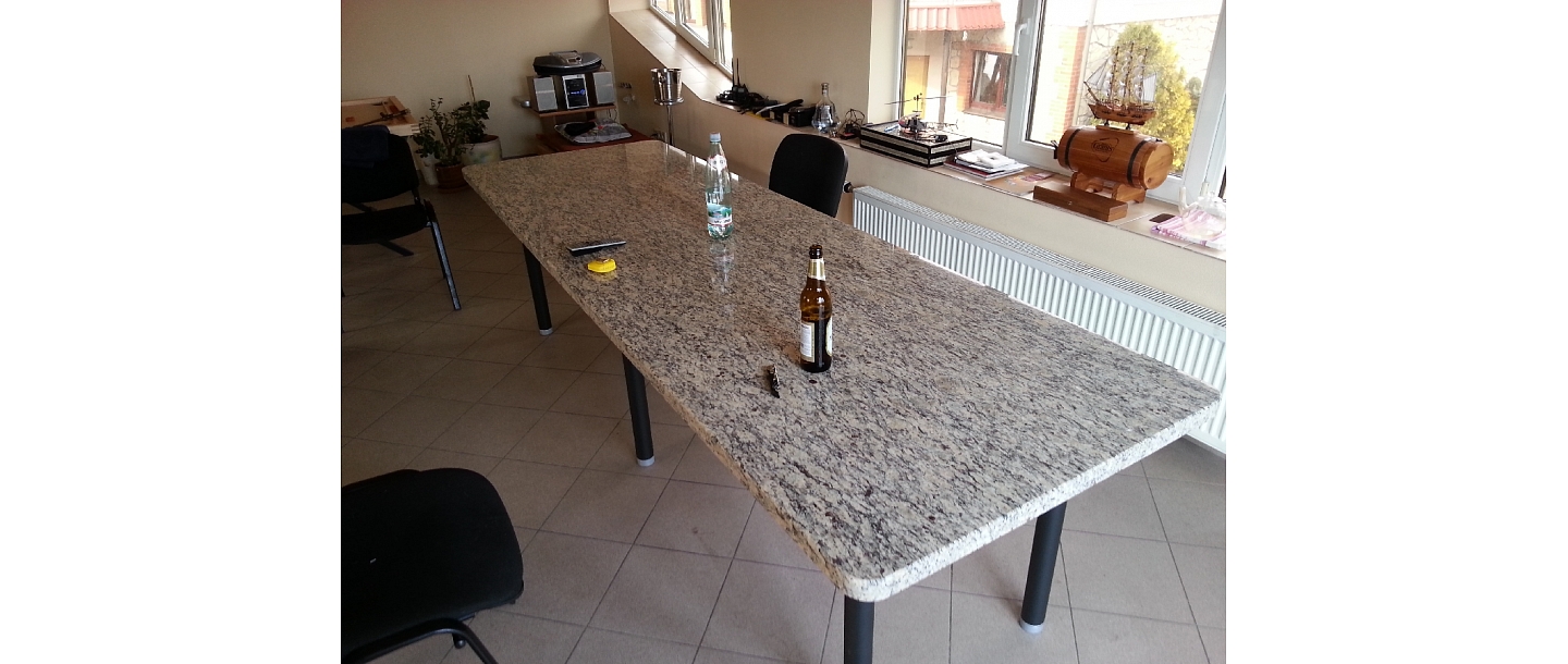 Stone table surfaces