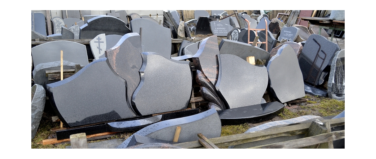 Granite tombstones