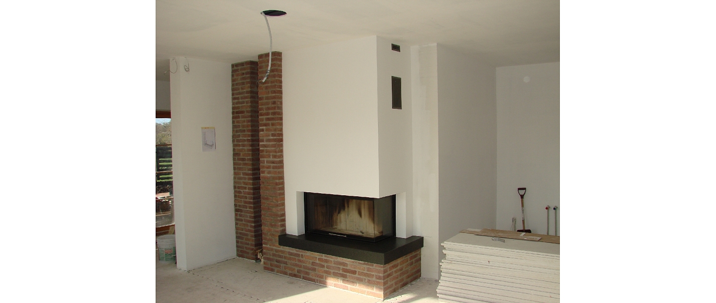 Fireplace bricklaying