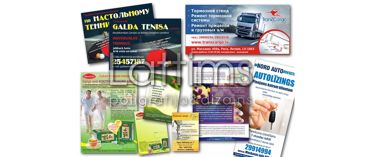 Advertising leaflets