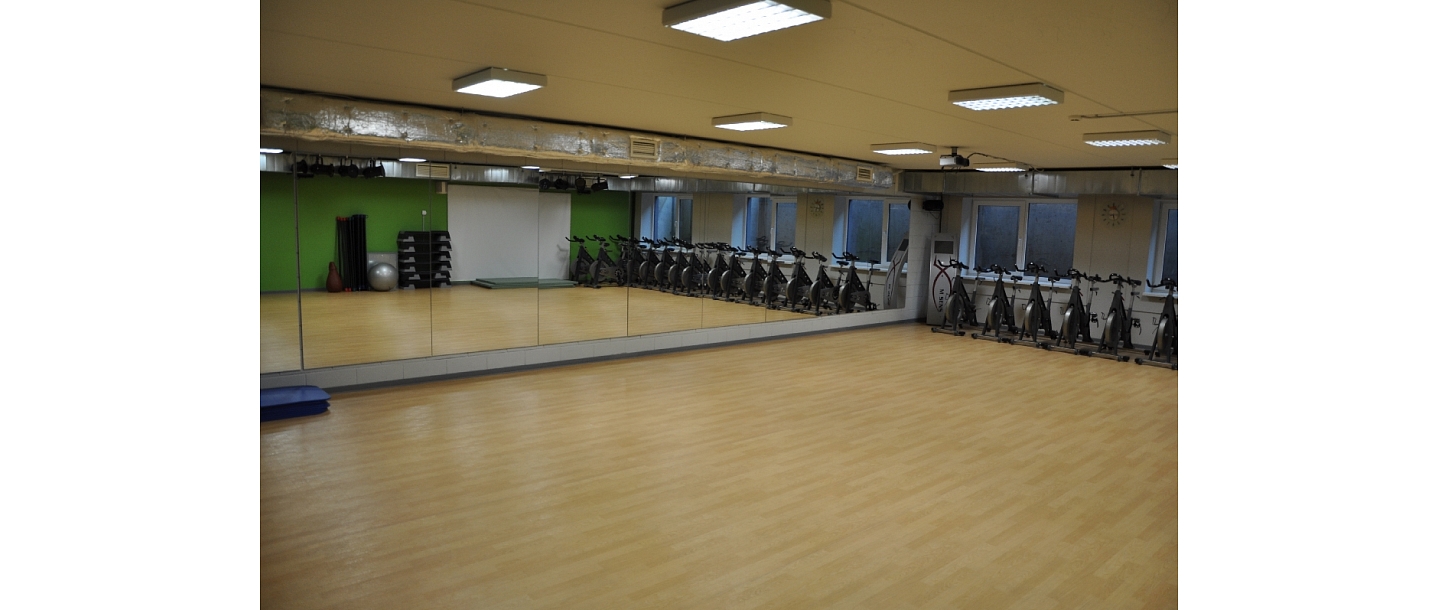 Spacious training rooms