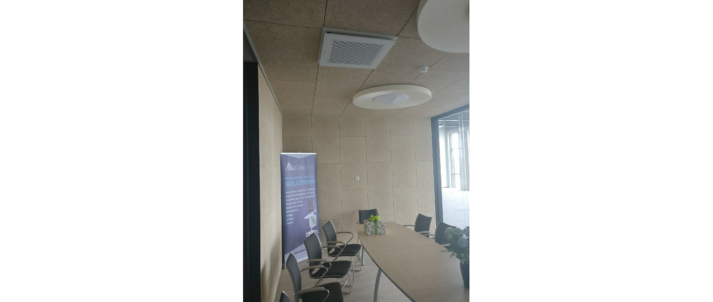 Wall and ceiling finishing of office premises building element lv