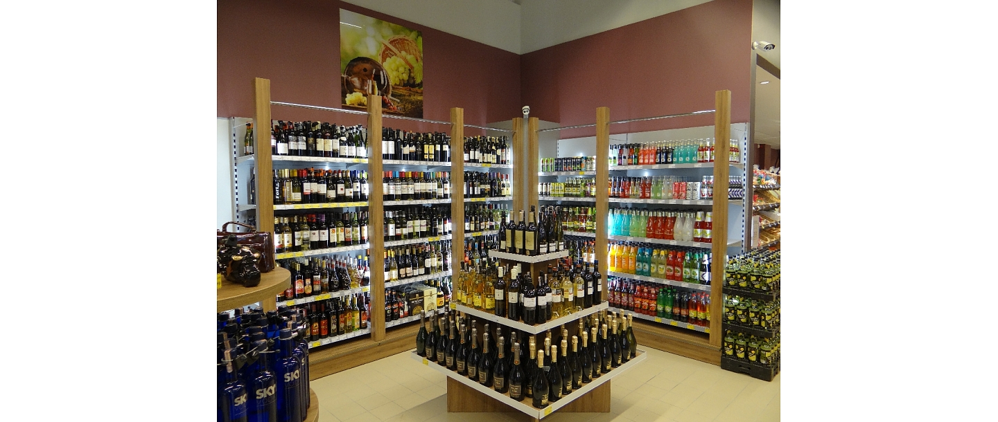 Alcohol shelves