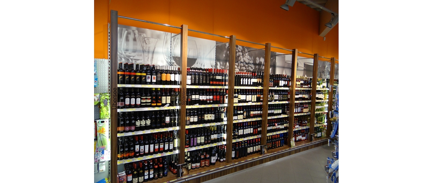 Shelves for wine