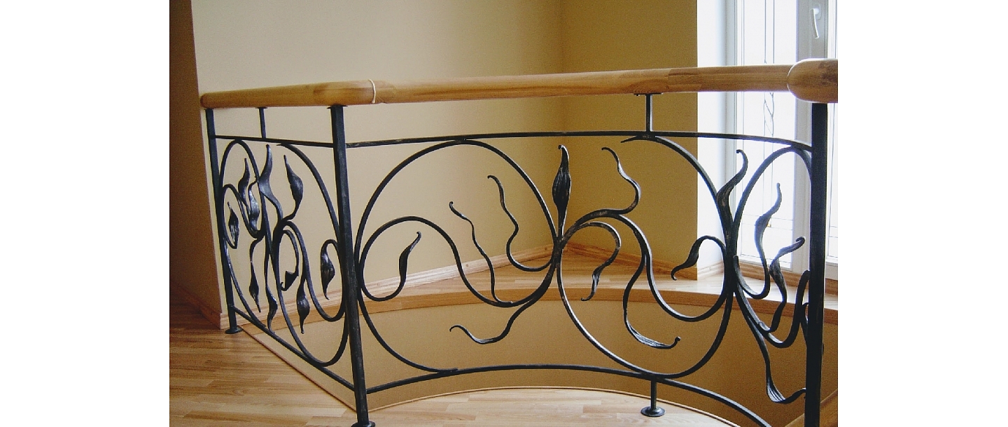 Forged individually designed railings in a private house