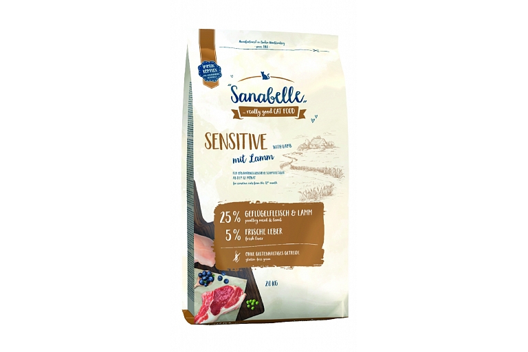Корм для кошек Sanabelle с ягненком Sensitive 10 кг
