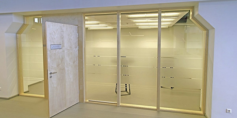 Glass walls and sliding doors