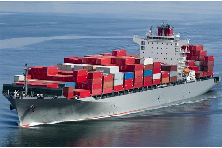 Maritime transport. Container cargo transport