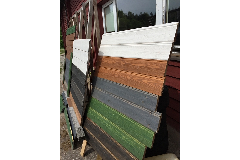Painted timber