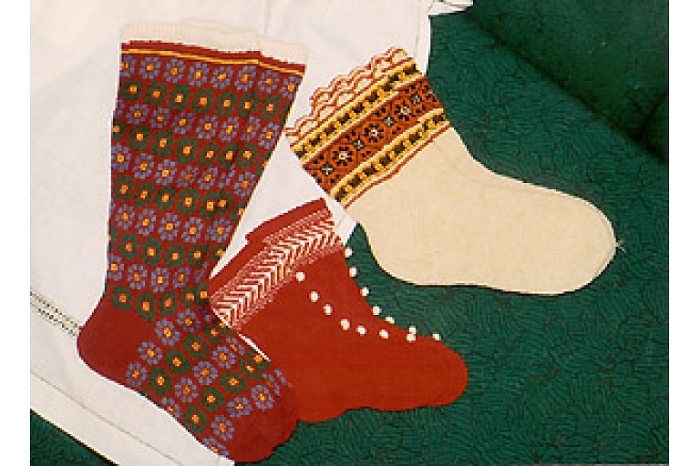 Wool sock making, Folk costumes individually and for collectives, Textiles