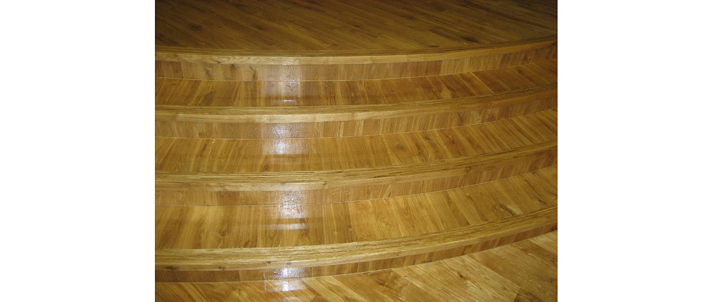 Non-standard floor laying, restoration