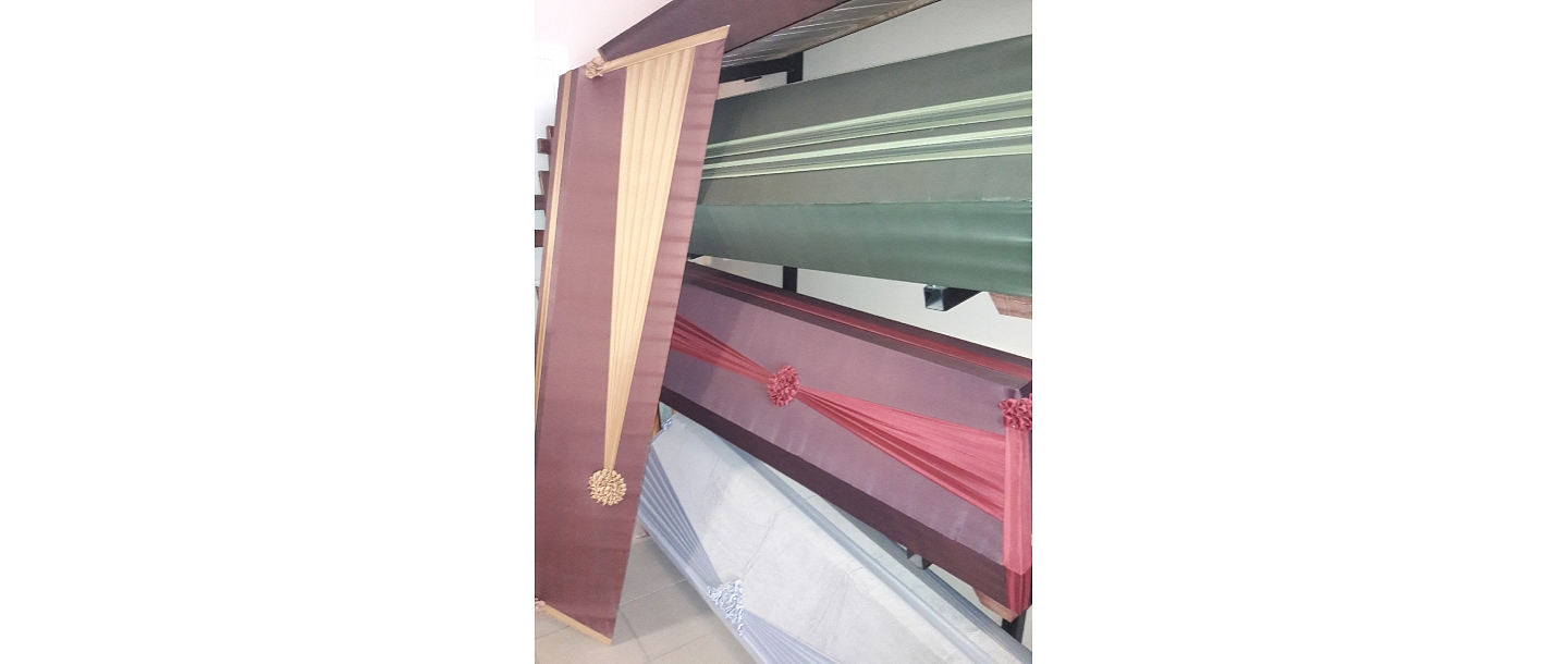 Cloth-covered coffins