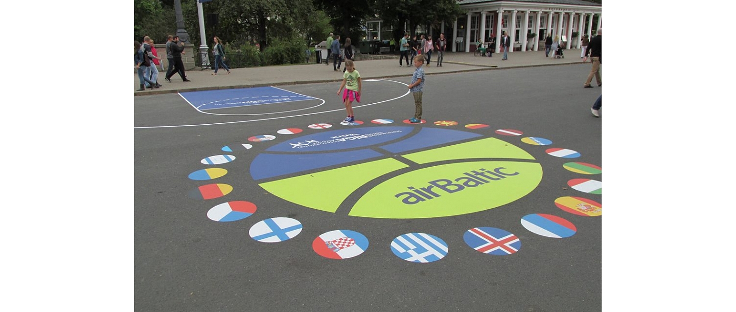 Stickers for sports fields, games