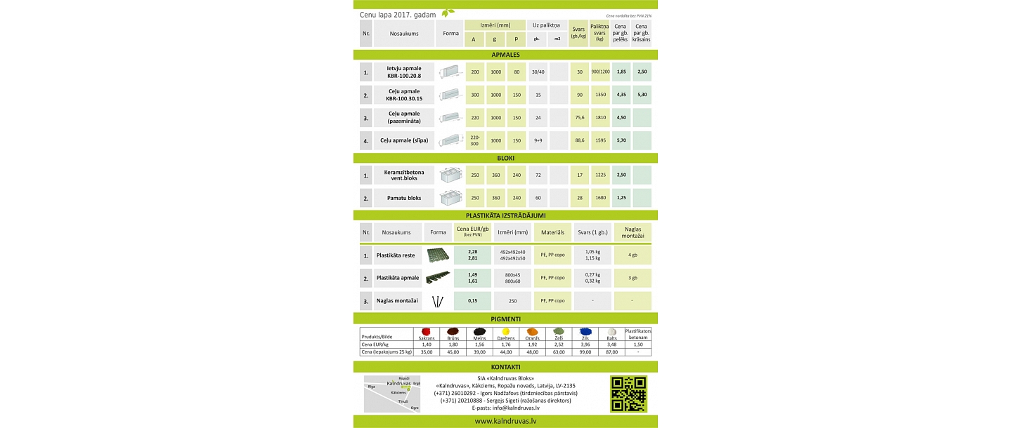 Factory "Kalndruvas block" provides high quality materials