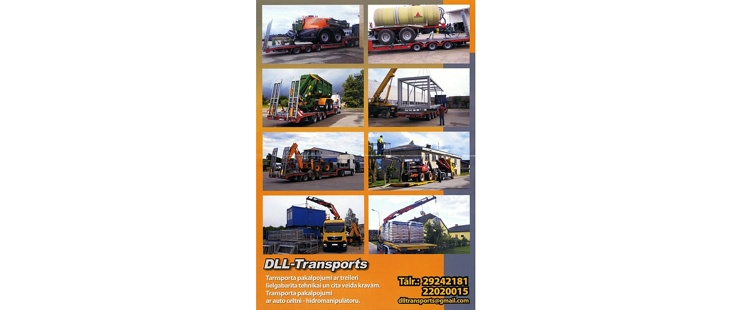 Transport services with trailer Saldus