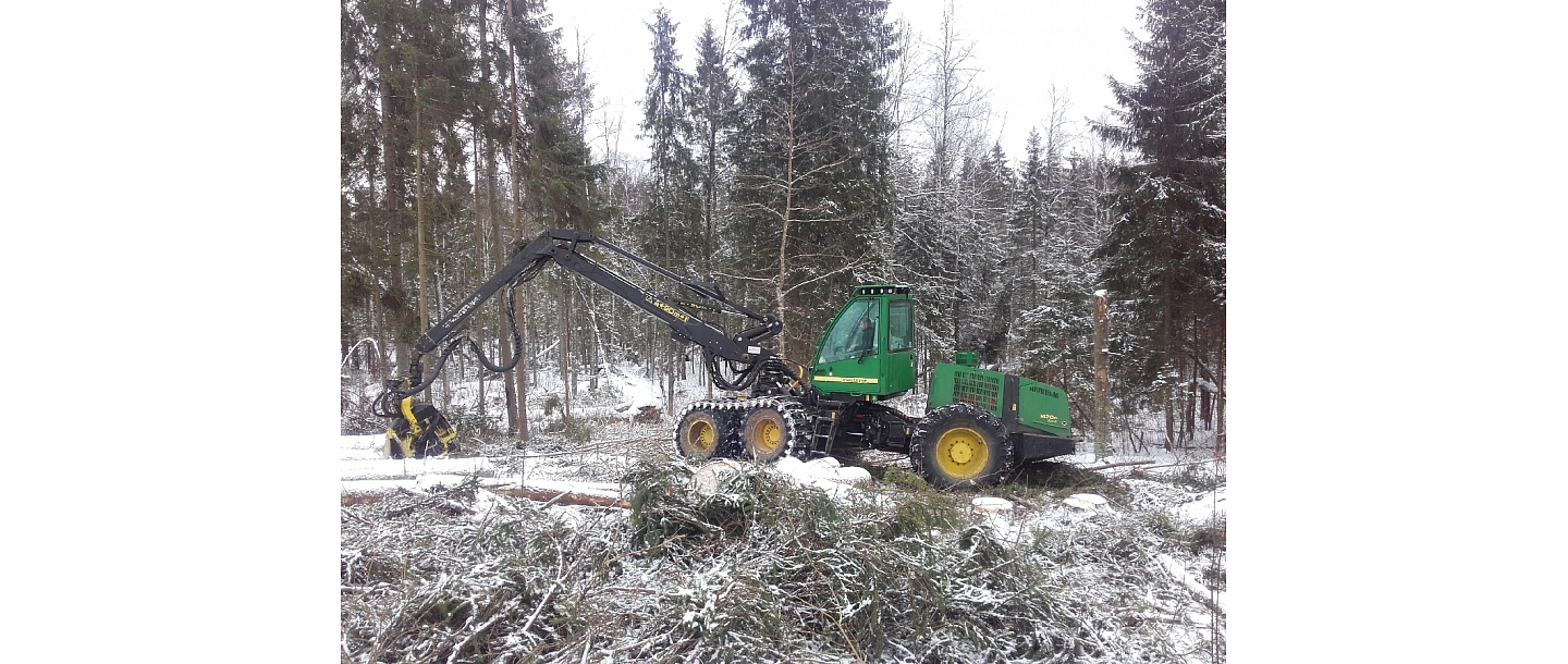 Mežistrāde ar harvesteru MTE