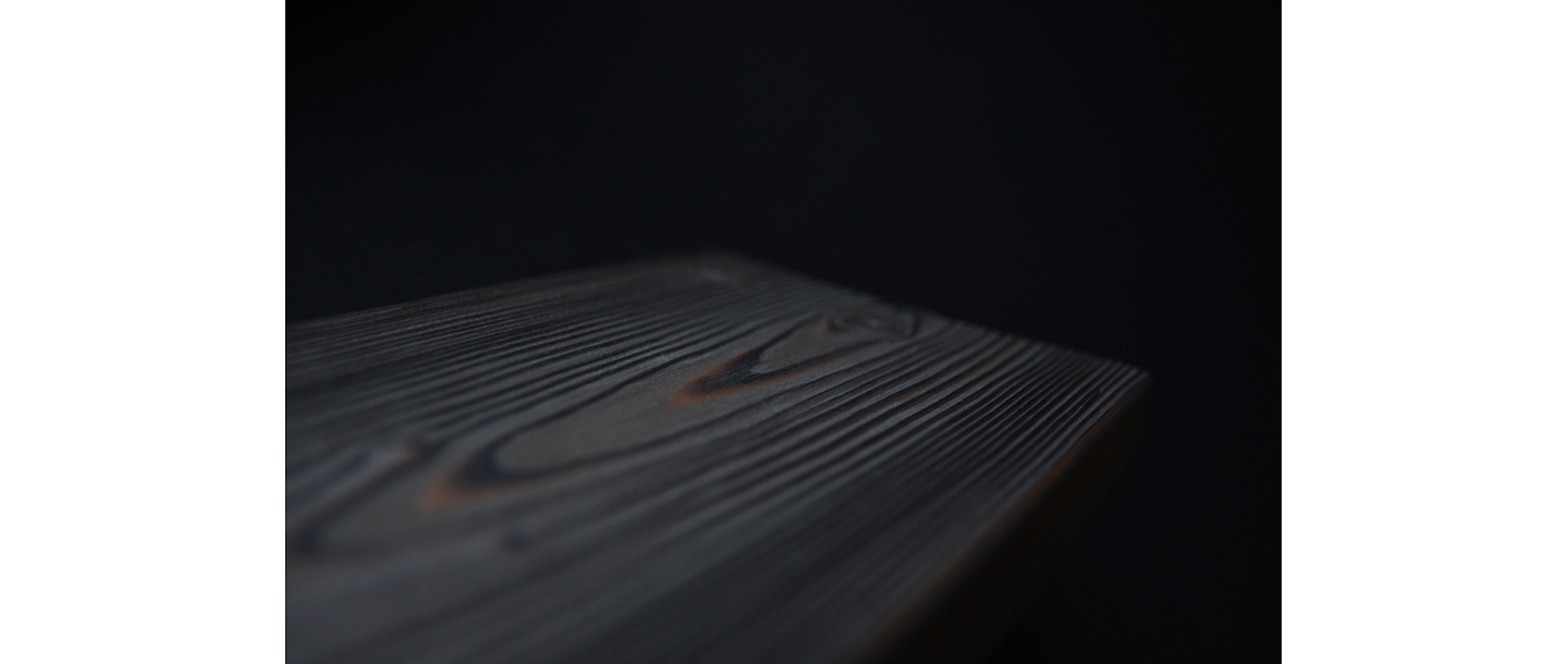 Burnt / painted larch