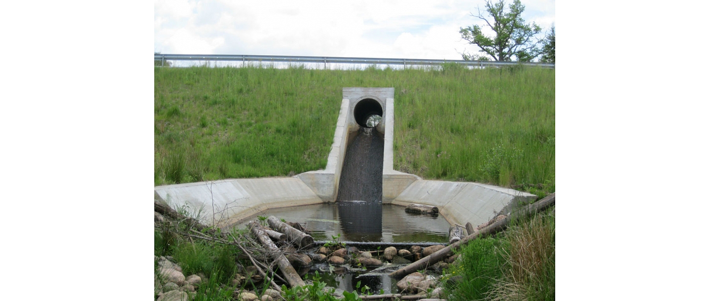Land reclamation gravel road construction