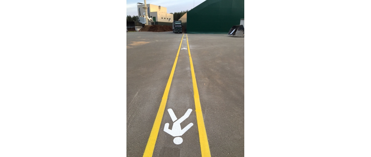 Application of horizontal markings