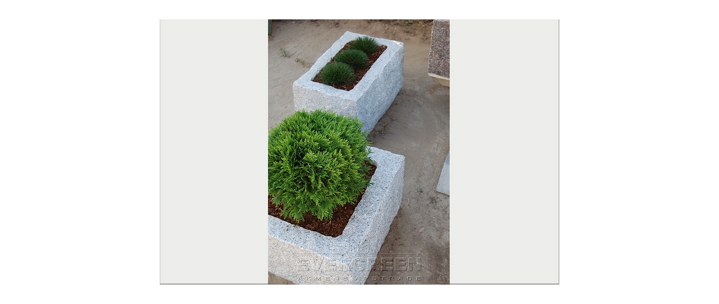 Granite flower pots