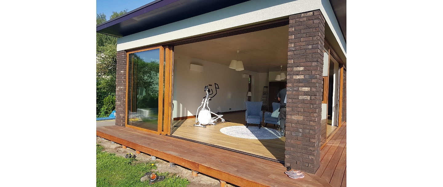 Glass sliding doors