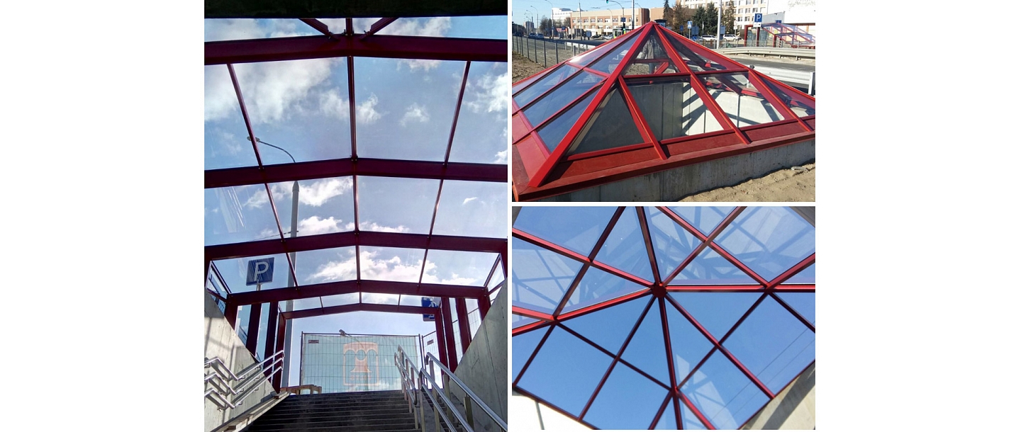 Glazed small roof production