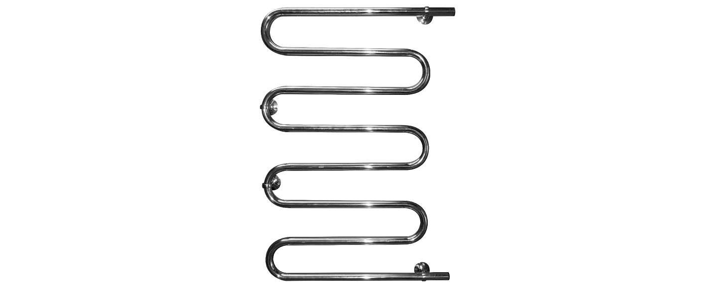 Snake-faced towel dryer, stainless steel
