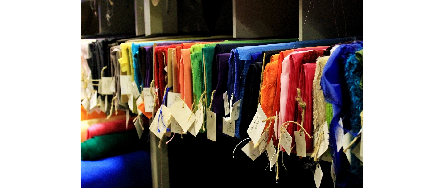 Shop Button, fabrics leather fur felt linings fox tail glue