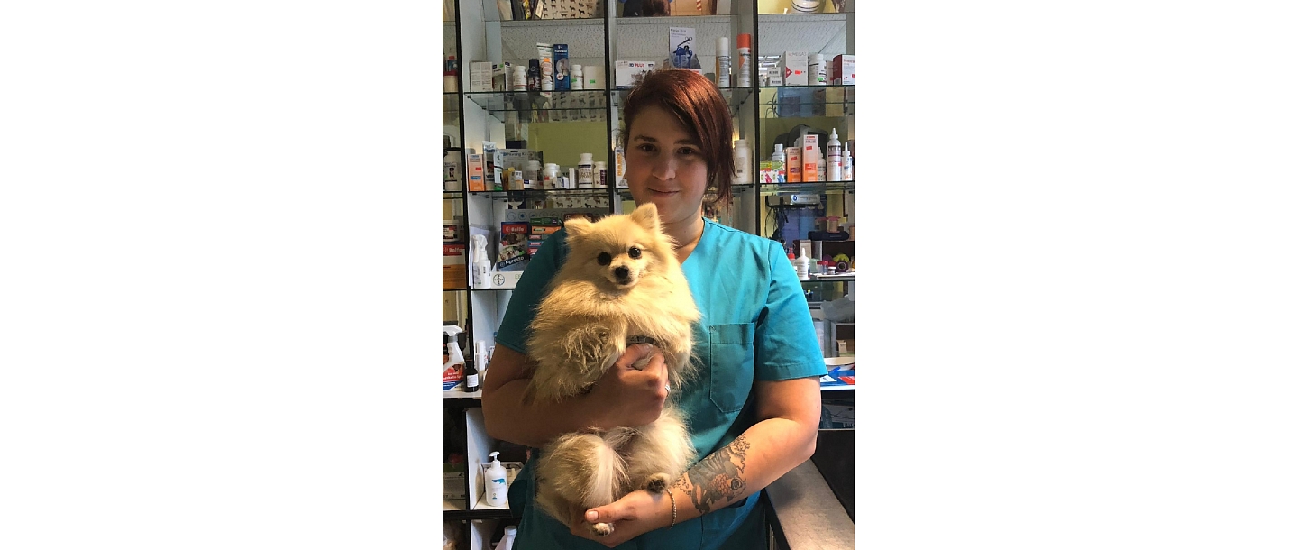 Veterinary assistant Diana Bormane