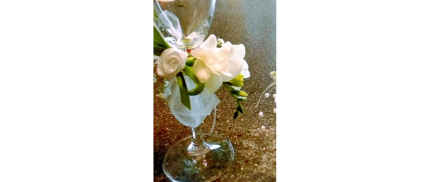 Glass vases and decorative candles