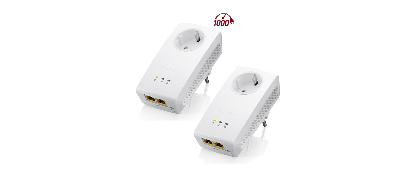 POWERLINE network adapter 1000 Mbps Pas-Thru / PLA5256 Zyxel( set. 2pcs)