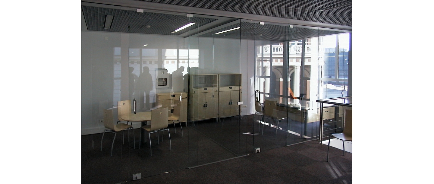 Frameless partition