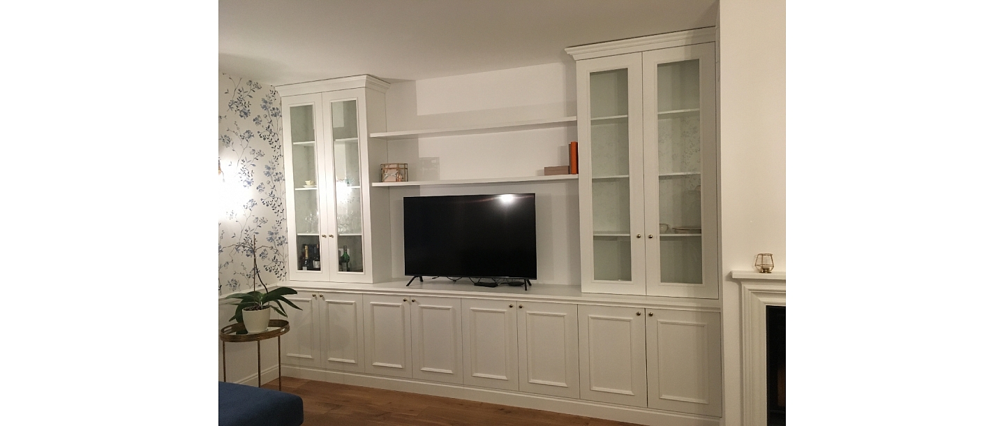 Living room furniture painted white