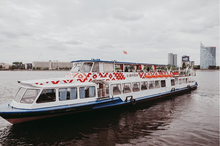 Sea cruise ship Liepaja, Daugava, Riga