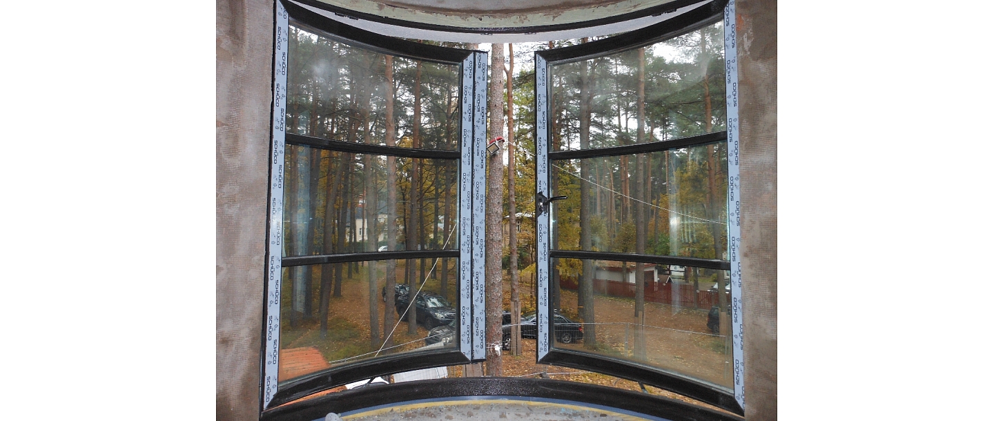 PVC окон, производство гнутого стекла