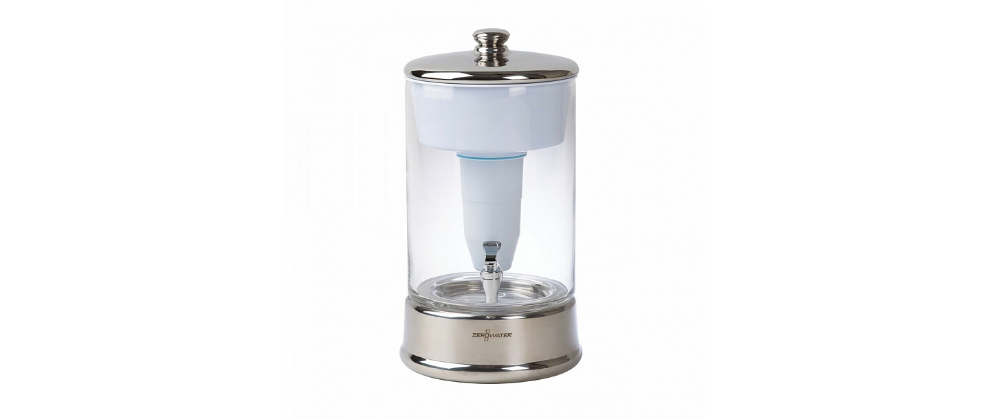 ZeroWater stikla ūdens filtrēšanas trauks ar krānu