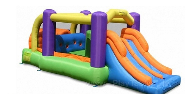 Inflatable trampolines