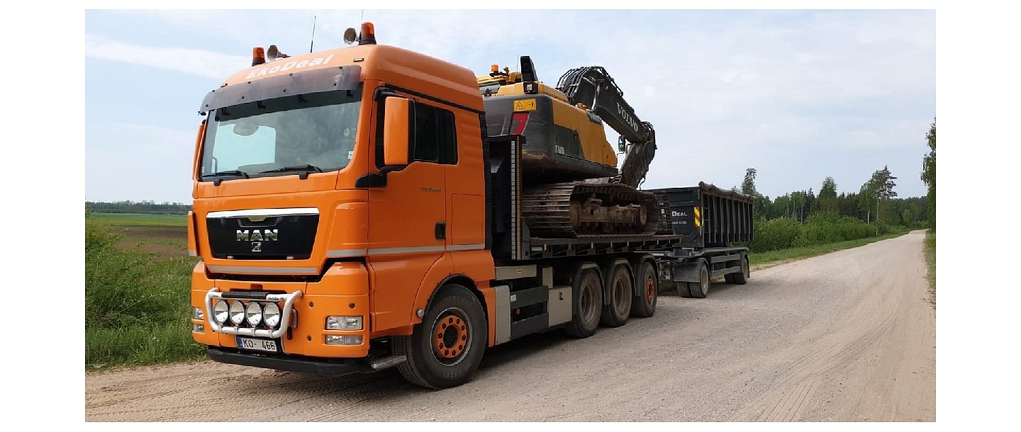 EkoDeal, ēku demontāža, būvgružu konteineri, celtniecības tehnika